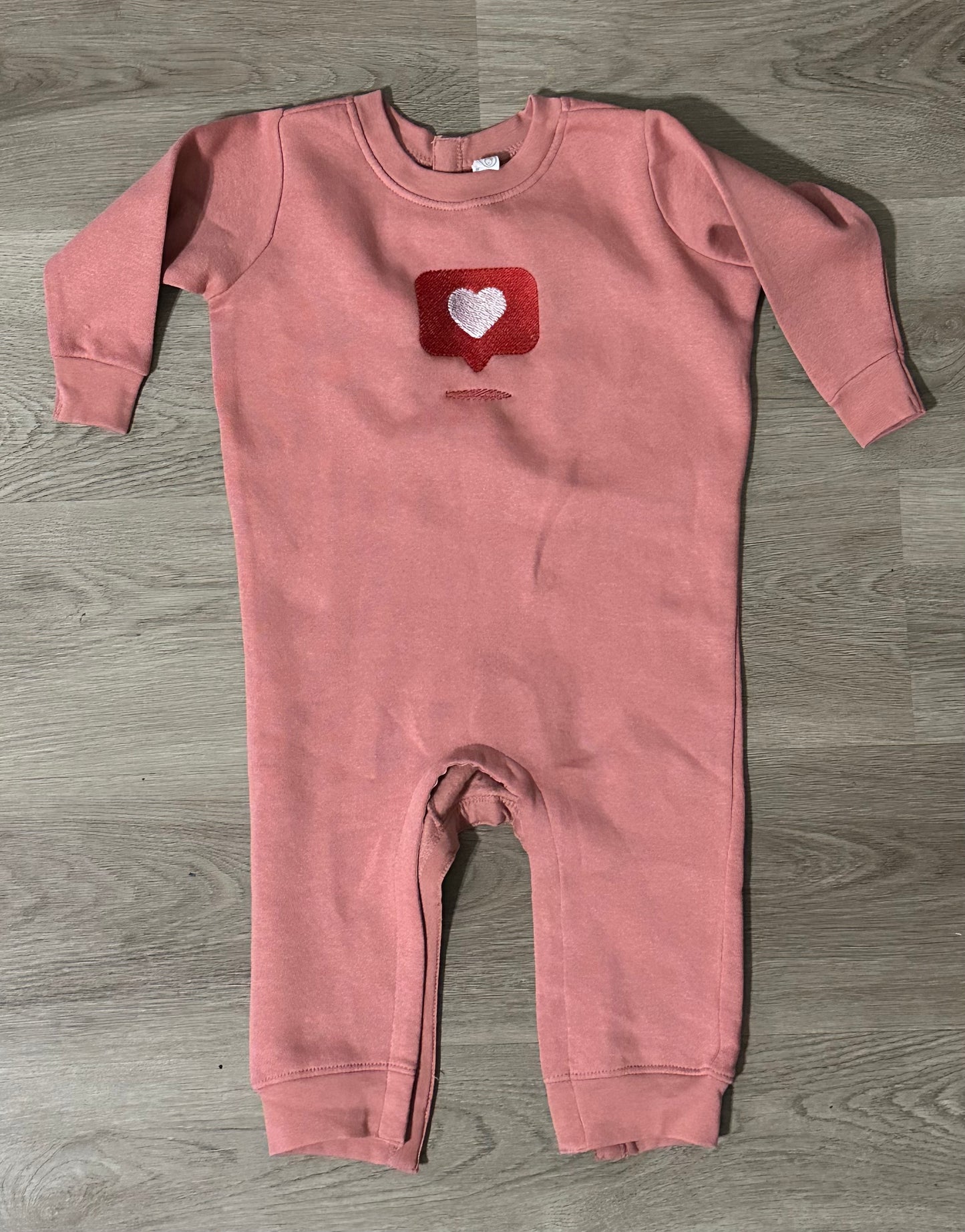 Infant & Toddler Embroidered "Instagram Like" Playsuit