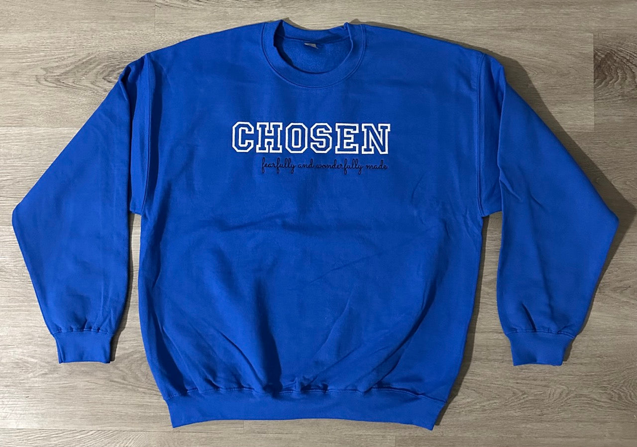 Chosen Embroidered Crewneck Sweatshirt & Hoodie