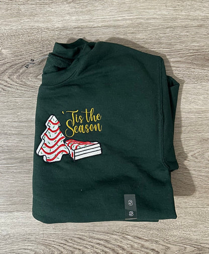 Sliced Christmas Tree Cake Sweatshirt