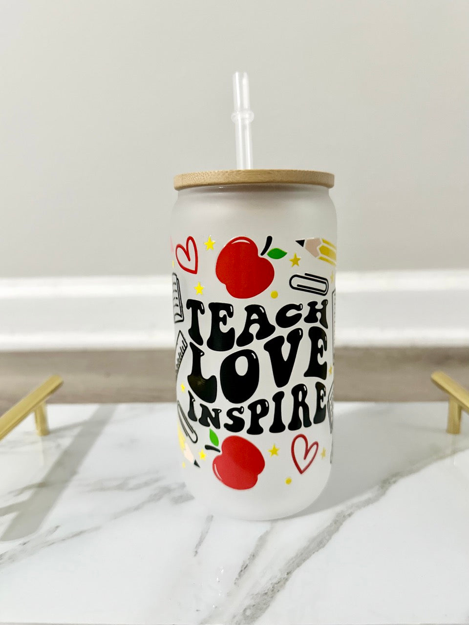 Teach, Love, Inspire Libbey Cup - 16 oz